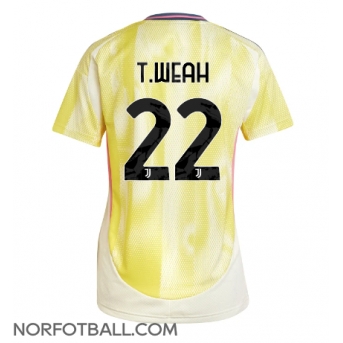 Billige Fotballdrakt Juventus Timothy Weah #22 Replika Bortedrakt Dame 2024-25 Kortermet